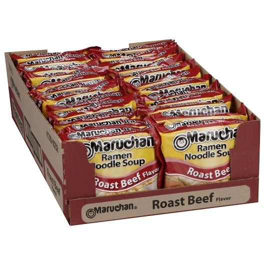 Maruchan Roast Beef Flavored Ramen Noodle Soup, 24 x 3 oz Case - DOT product image 2