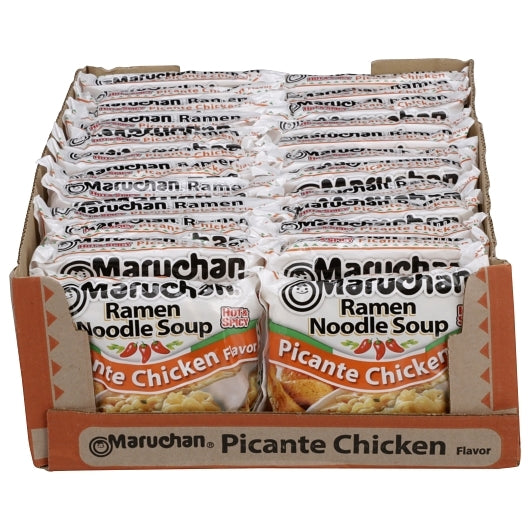 Maruchan Hot & Spicy Picante Chicken Flavored Ramen Noodle Soup, 24 x 3 oz Case - DOT product image 4