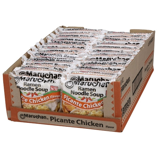 Maruchan Hot & Spicy Picante Chicken Flavored Ramen Noodle Soup, 24 x 3 oz Case - DOT product image 3