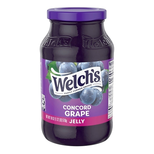 Welch's Concord Grape Jelly, 12 x 18 oz Case - Condiments & Sauces