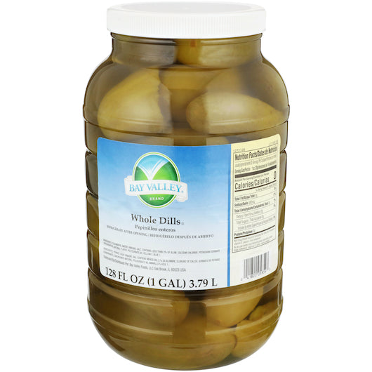 Bay Valley Dill 18-21 Count Pickle Whole Bulk, 4 x 1 GA Case - DOT product image 2