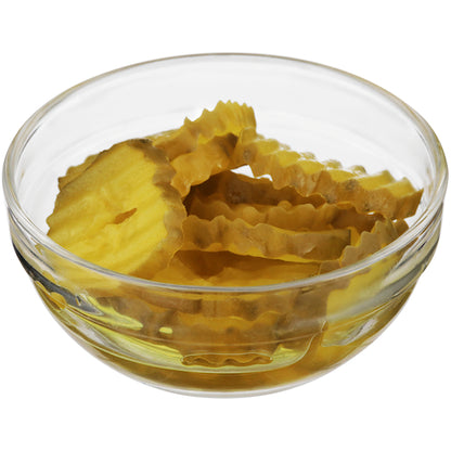 Bay Valley Dill Hamburger 396-450 Count 3/16 Crinkle Cut Pickle Slice Bulk, 4 x 1 GA Case - GS1 styled product image