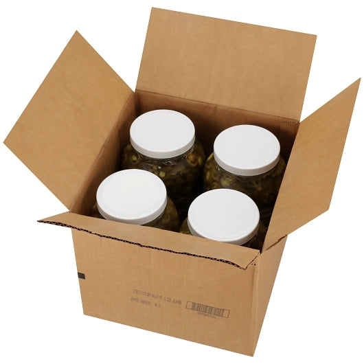 Bay Valley Sliced Jalapeno Peppers, 4 x 1 GA Case - GS1 open-case image