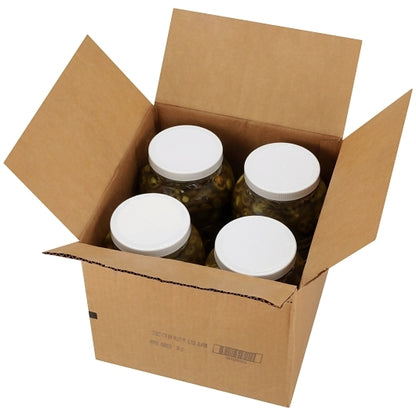 Bay Valley Sliced Jalapeno Peppers, 4 x 1 GA Case - GS1 open-case image