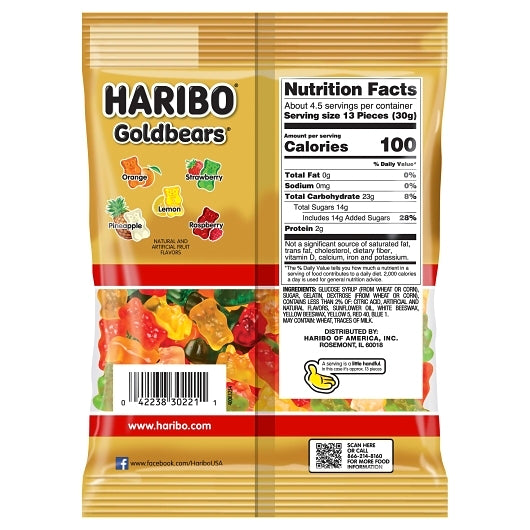 Haribo Gold-Bears Gummi Candy, 12 x 5 oz Case - DOT product image 2