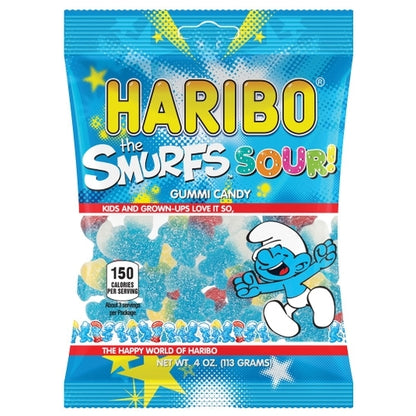 Haribo Confectionery Sour Smurfs Gummy Candy, 12 x 4 oz Case - DOT product image 4