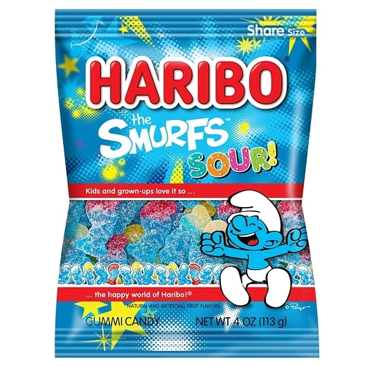 Haribo Confectionery Sour Smurfs Gummy Candy, 12 x 4 oz Case - DOT product image 7