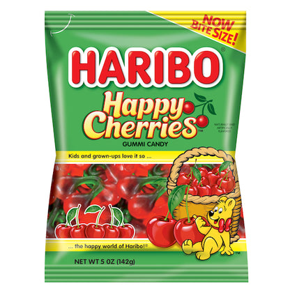 Haribo Happy Cherries Gummy Candy, 12 x 5 oz Case - Candy & Confections