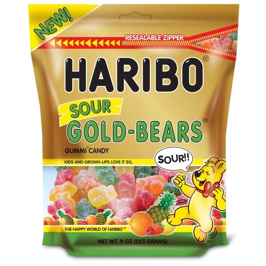Haribo Goldbears Confectionery Sour Gummy Bears Stand-Up Resealable Bag, 8 x 9 oz Case - DOT product image 4