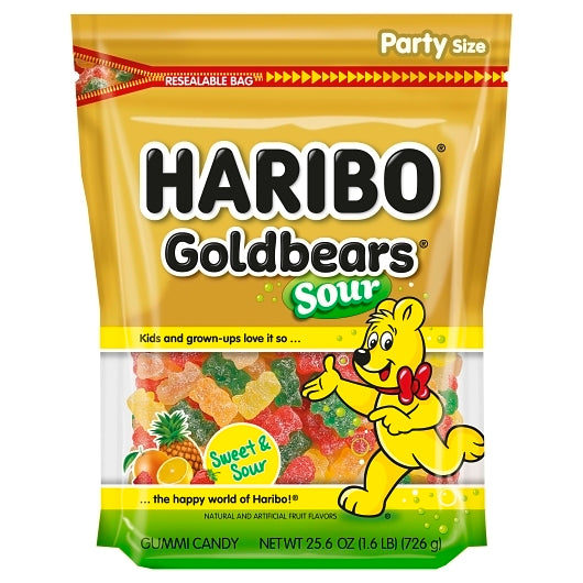 Haribo Goldbears Confectionery Sour Gummy Bears, 4 x 25.6 oz Case - Candy & Confections - image 2