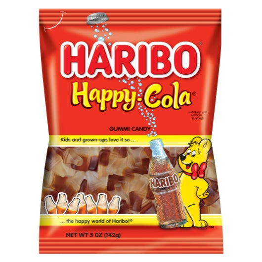 Haribo Open Stock Happy Cola Gummy Candy, 12 x 5 oz Case - Candy & Confections