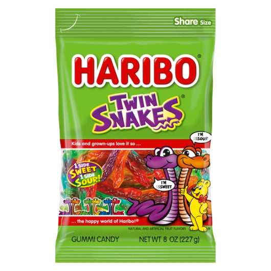 Haribo Twin Snakes Gummy Candy, 10 x 8 oz Case - DOT product image 2