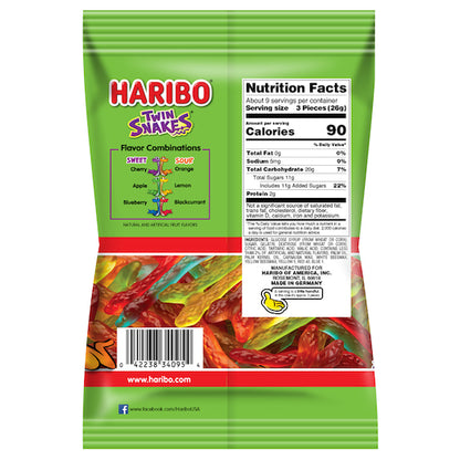 Haribo Twin Snakes Gummy Candy, 10 x 8 oz Case - DOT product image 4