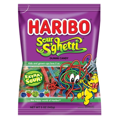 Haribo Sour S'Ghetti Gummi Candy, 12 x 5 oz Case - DOT product image 2