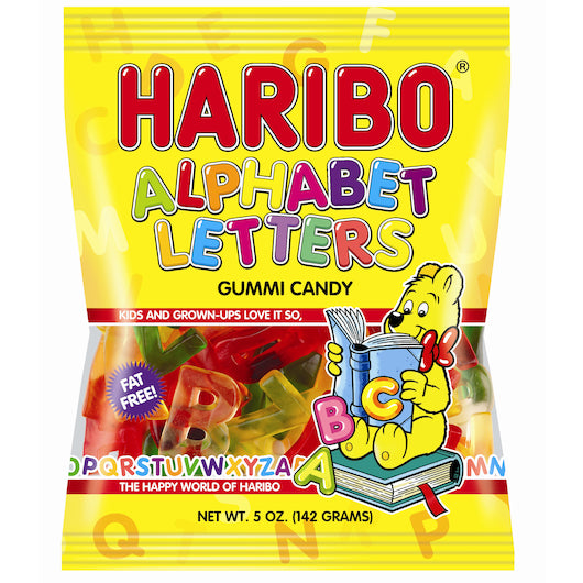 Haribo Confectionery Alphabet Letters Gummy Candy, 12 x 5 oz Case - DOT product image 2