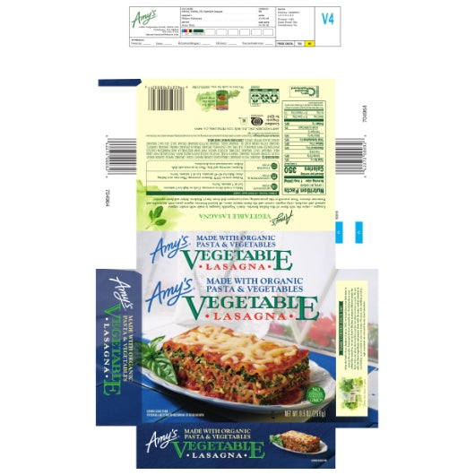 Amys Organic Vegetable LASAGNA, 12 x 9.5 oz Case - DOT product image 2