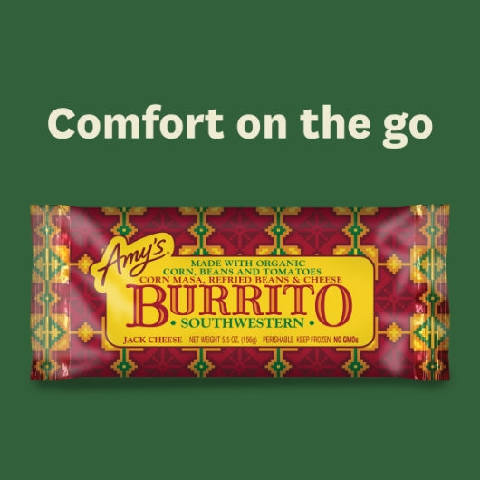 Amy's Southwestern Burrito, 12 x 5.5 oz Case - Alternate product angle or state