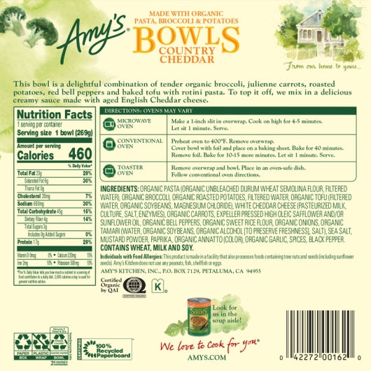 Amy's Country Cheddar Bowl, 12 x 9.5 oz Case - DOT product image 5