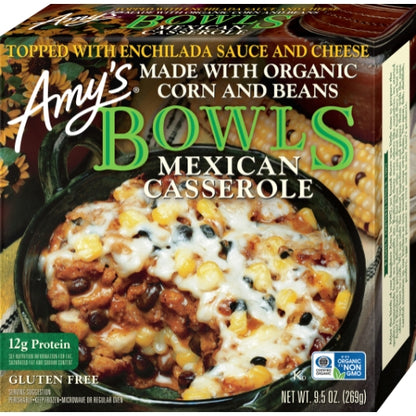 Amy's Mexican Casserole Bowl, 12 x 9.5 oz Case - Plates Bowls