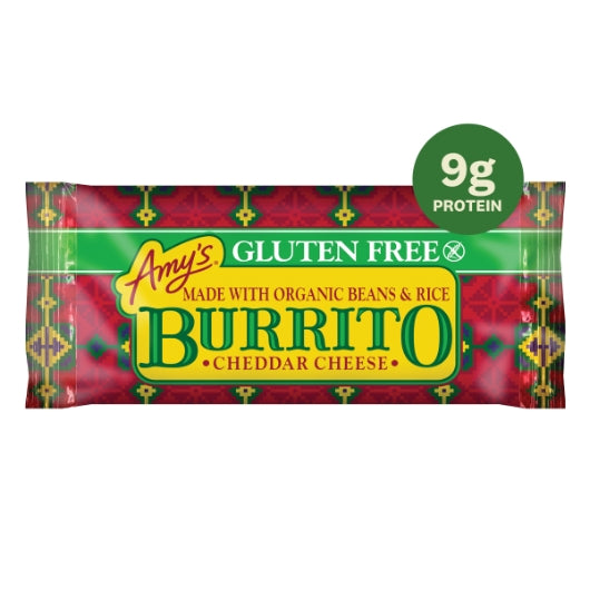 Amy's Gluten Free Bean and Cheese Burrito, 12 x 5.5 oz Case - Alternate product angle or state
