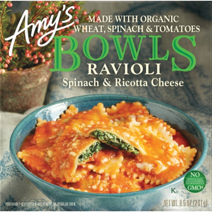 Amy's SPINACH RAVIOLI Bowl, 12 x 8.5 oz Case - DOT product image 5