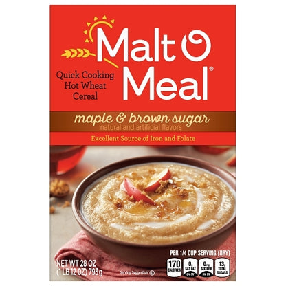 Malt O Meal Maple Brown Sugar, 12 x 28 oz Case - Breakfast Foods