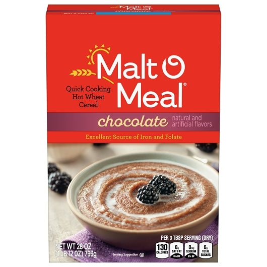 Malt-O-Meal Chocolate Flavored Chocolate, 12 x 28 oz Case - Breakfast Foods