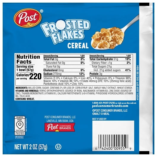 Malt-O-Meal Frosted Flakes Cereal, 48 x 2 oz Case - DOT product image 5