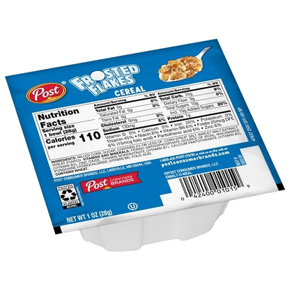 Post Frosted Flakes Cereal Single Serve Bowl, 96 x 1 oz Case - DOT product image 2