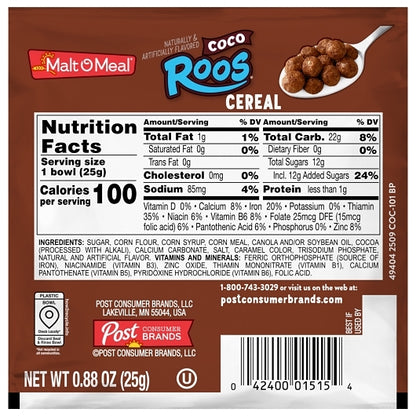 Malt-O-Meal Coco-Roos Cereal Coco Roos, 96 x 0.88 oz Case - DOT product image 4