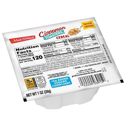 Malt O Meal Cinnamon Toasters Cereal, 96 x 1 oz Case - DOT product image 3