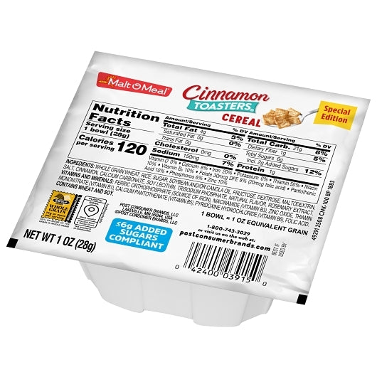 Malt O Meal Cinnamon Toasters Cereal, 96 x 1 oz Case - DOT product image 5