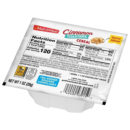 Malt O Meal Cinnamon Toasters Cereal, 96 x 1 oz Case - DOT product image 5