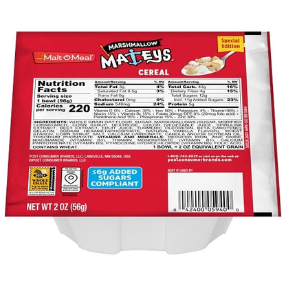 Malt O Meal Marshmallow Mateys Cereal, 48 x 2 oz Case - Breakfast Foods