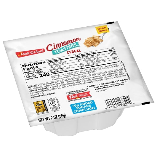 Malt O Meal Cinnamon Toasters Cereal, 48 x 2 oz Case - DOT product image 3