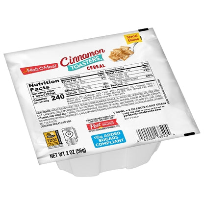 Malt O Meal Cinnamon Toasters Cereal, 48 x 2 oz Case - DOT product image 3