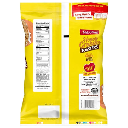 Malt O Meal Honey Graham Squares Cereal, 9 x 24 oz Case - DOT product image 8