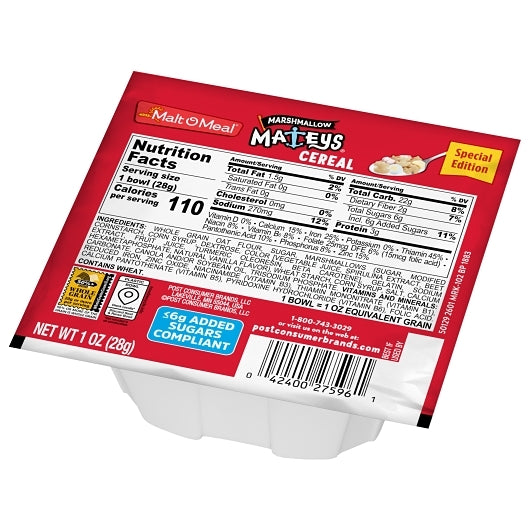 Malt-O-Meal Marshmallow Mateys Cereal, 96 x 1 oz Case - DOT product image 6