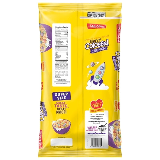 Malt-O-Meal Berry Colossal Crunch Cereal, 6 x 34.5 oz Case - DOT product image 8