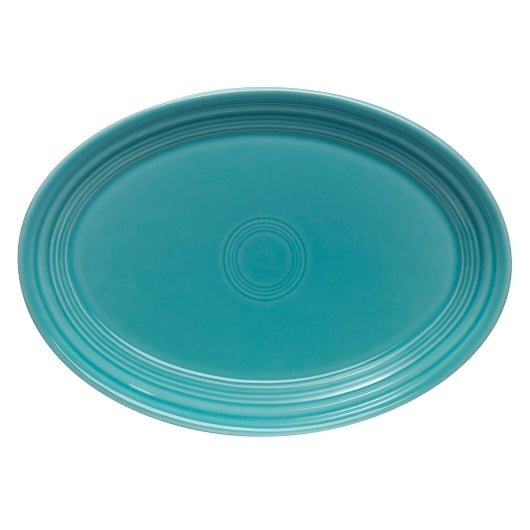 Fiesta Oval Platter 13 5/8 in X 9 1/2 in Fiesta Turquoise, 1 x 1 DZ Case - Serving Trays Platters