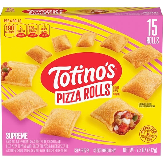 Totino's Supreme Pizza Roll, 12 x 7.5 oz Case - Prepared Foods