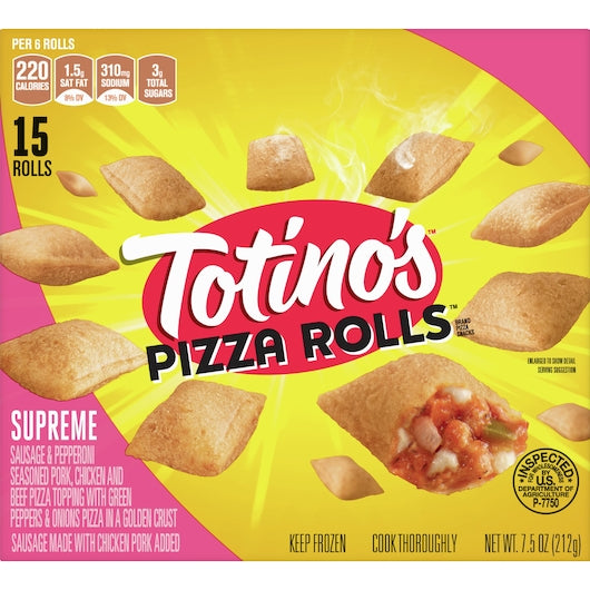 Totino's Supreme Pizza Roll, 12 x 7.5 oz Case - DOT product image 4