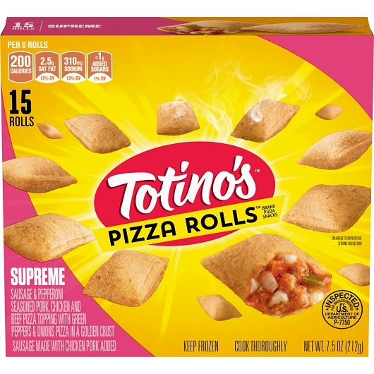Totino's Supreme Pizza Roll, 12 x 7.5 oz Case - DOT product image 2