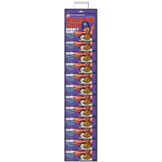 Big League Chew Grape Big League Chew Pouch, 9 x 12 x 2.12 oz Case - Candy & Confections