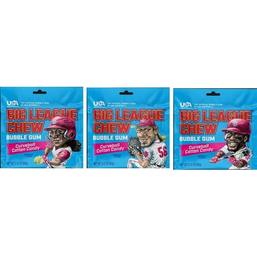 Big League Chew Cotton Candy, 9 x 12 x 2.12 oz Case - Candy & Confections