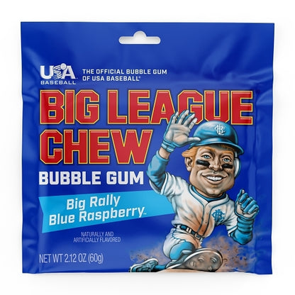 Big League Chew BLUE RASPBERRY, 9 x 12 x 2.12 oz Case - DOT product image 2