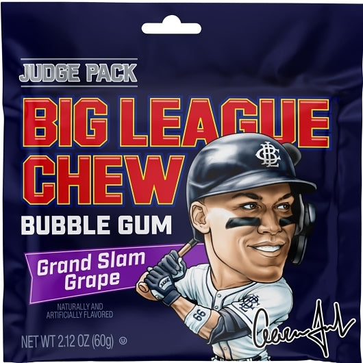 Big League Chew Aj Grand Slam Grape, 9 x 12 x 2.12 oz Case - Candy & Confections