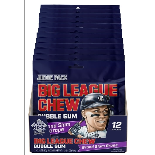 Big League Chew Aj Grand Slam Grape, 9 x 12 x 2.12 oz Case - Candy & Confections - image 2