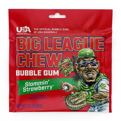 Big League Chew Strawberry Pouch, 9 x 12 x 2.12 oz Case - DOT product image 2