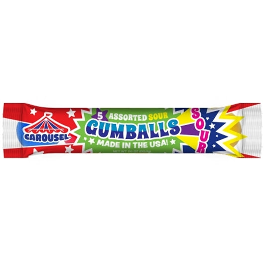 Carousel Sour 10 Gumball Tube, 4 x 12 x 1 each Case - Candy & Confections - image 2